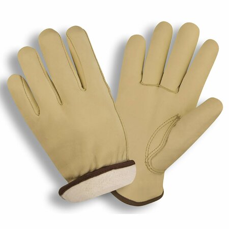 CORDOVA Driver, Cowhide, Standard, Grain, Thermal Gloves, L, 12PK 8248L